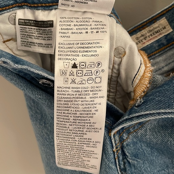 Levi’s 501 Denim Distressed Cuffed Shorts 100% Cotton size 27 - Picture 4 of 8